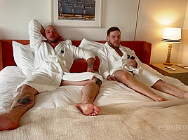 April Olsen Gets Her Pussy Wrecked By Two Horny Businessmen – Mmf Threesome