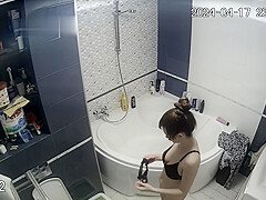 Busty College Girl Quick Shower Before Going To School